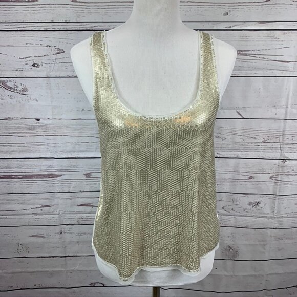 AMERICAN Eagle sequins sleeveless tank top Sz M - Picture 1 of 6